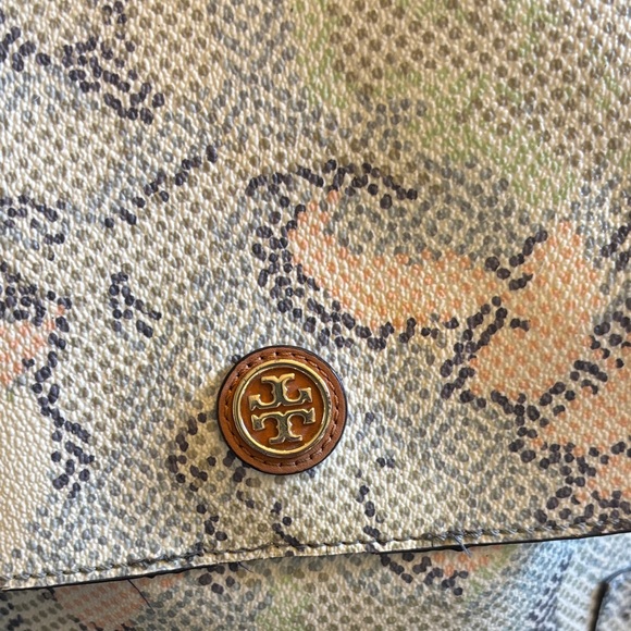 Tory Burch dot mosaic backpack!! Cream and Tan bag zipper compartment - Picture 3 of 8